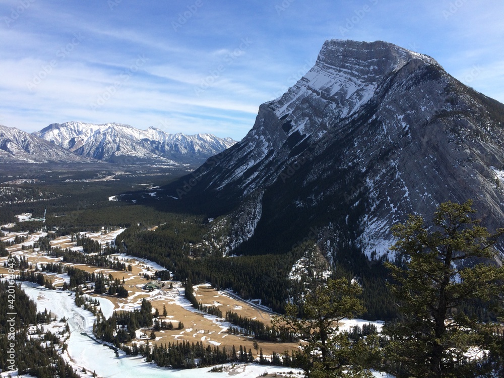 Scenic view of the Bow valley from tunnel Mountain Scenic view of the Bow valley from tunnel Mountain