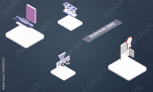 Holder in due course concept on abstract design