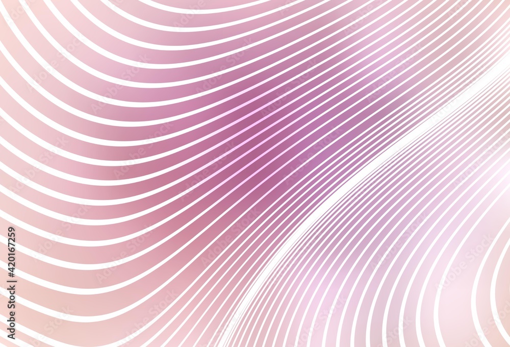 Obraz premium Light Pink vector background with lines.