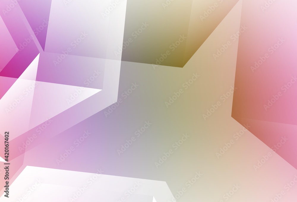 Light Multicolor vector polygon abstract background.