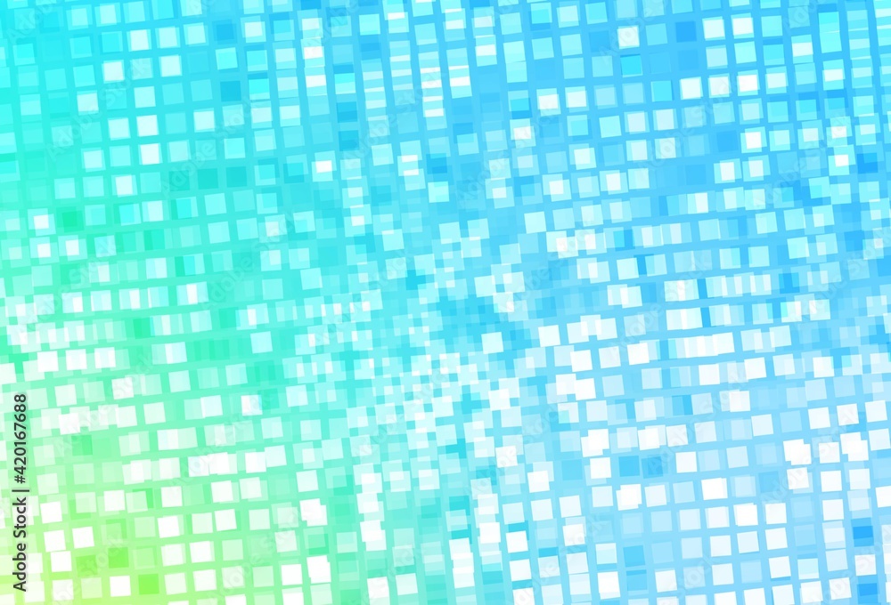 Light Blue, Green vector pattern in square style. Light Blue, Green vector pattern in square style.