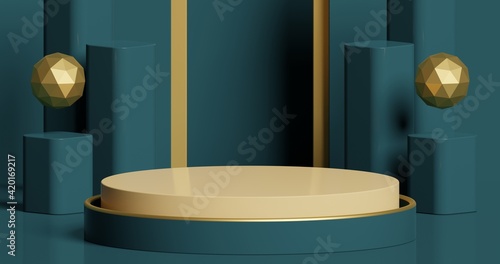Abstract 3d render, Mock up podium for product presentation, abstract minimal concept, Showcase, geometric background, Product Presentation