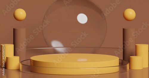 Abstract 3d render, Mock up podium for product presentation, abstract minimal concept, Showcase, geometric background, Product Presentation