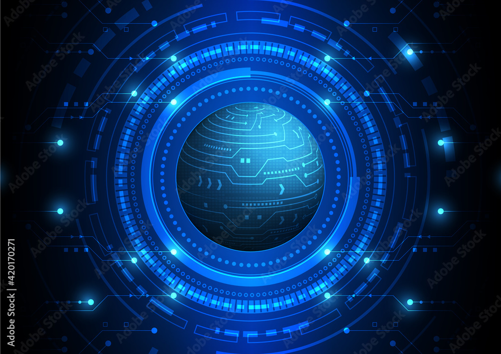 Circuit technology background with hi-tech digital