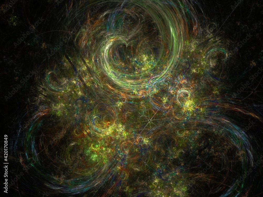 Naklejka premium Imaginatory fractal background Image