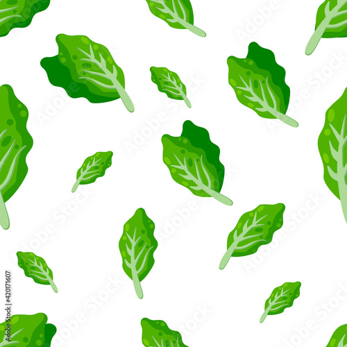Delicious ripe bok choy seamless pattern vector illustration, seamless pattern background