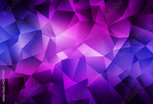 Light Purple, Pink vector polygonal background.