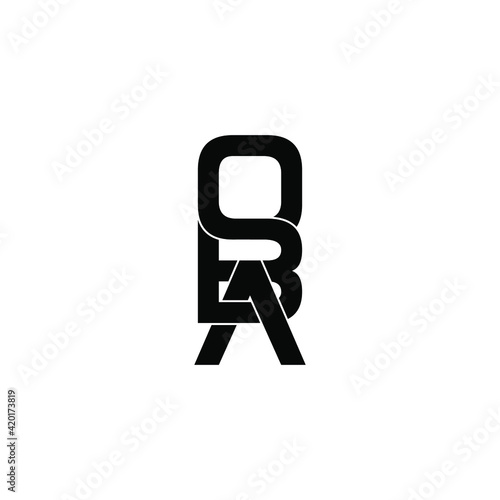 oba letter original monogram logo design