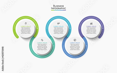 Business data visualization. timeline infographic icons designed for abstract background template milestone element modern diagram process technology digital marketing data presentation chart Vector