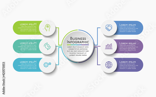 Business circle. timeline infographic icons designed for abstract background template milestone element modern diagram process technology digital marketing data presentation chart Vector