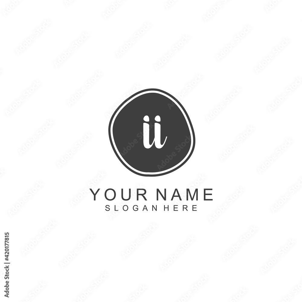 II beautiful Initial handwriting logo template II beautiful Initial handwriting logo template