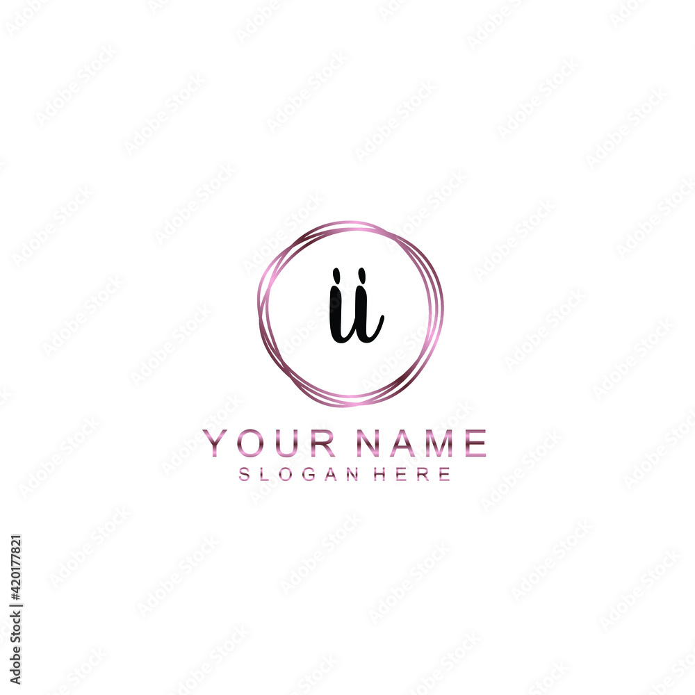 II beautiful Initial handwriting logo template II beautiful Initial handwriting logo template
