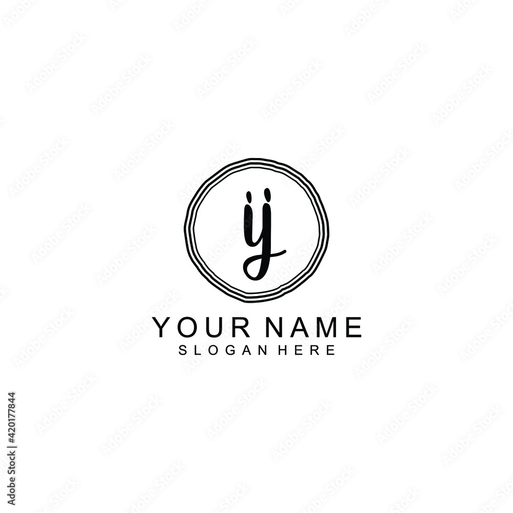 IJ beautiful Initial handwriting logo template IJ beautiful Initial handwriting logo template