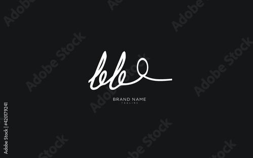 Alphabet letter Initial B, BB logo premium business typeface, minimal, innovative concept, creative, symbol, company, sign, Monogram, vector, startup, template graphic design.