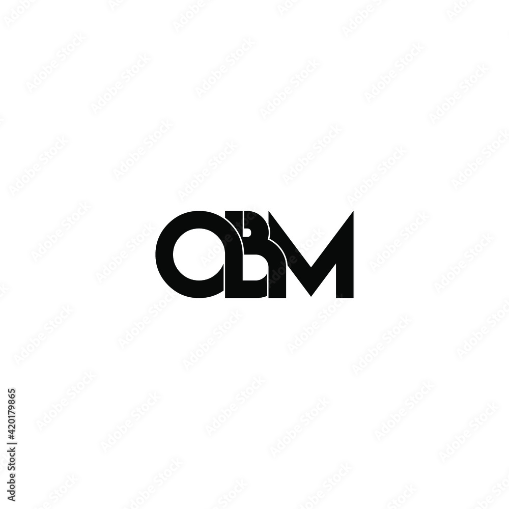 obm letter original monogram logo design obm letter original monogram logo design