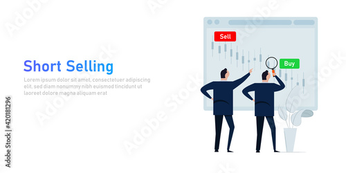 short selling stock investment manager strategy in stocks market sell high buy low trading looking at chart