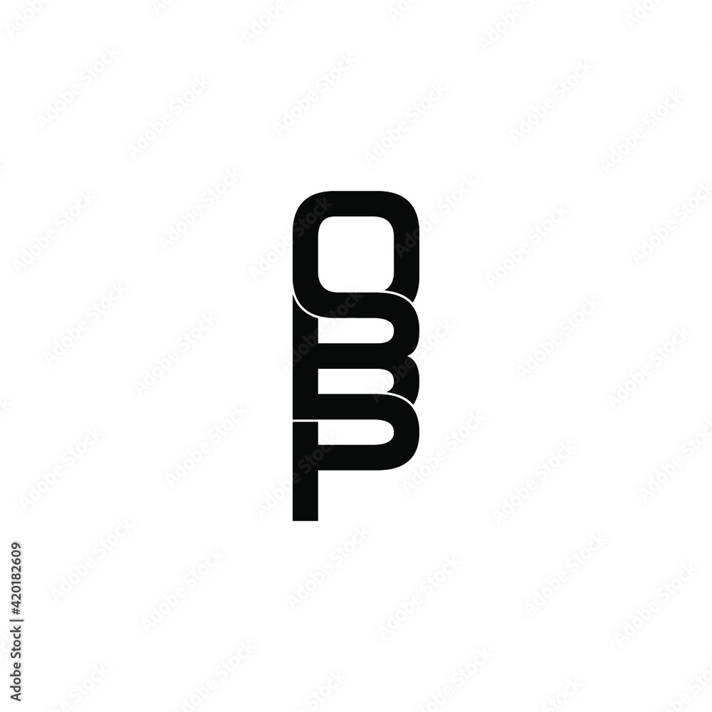 obp letter original monogram logo design obp letter original monogram logo design