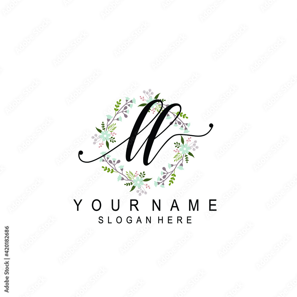 LL beautiful Initial handwriting logo template LL beautiful Initial handwriting logo template