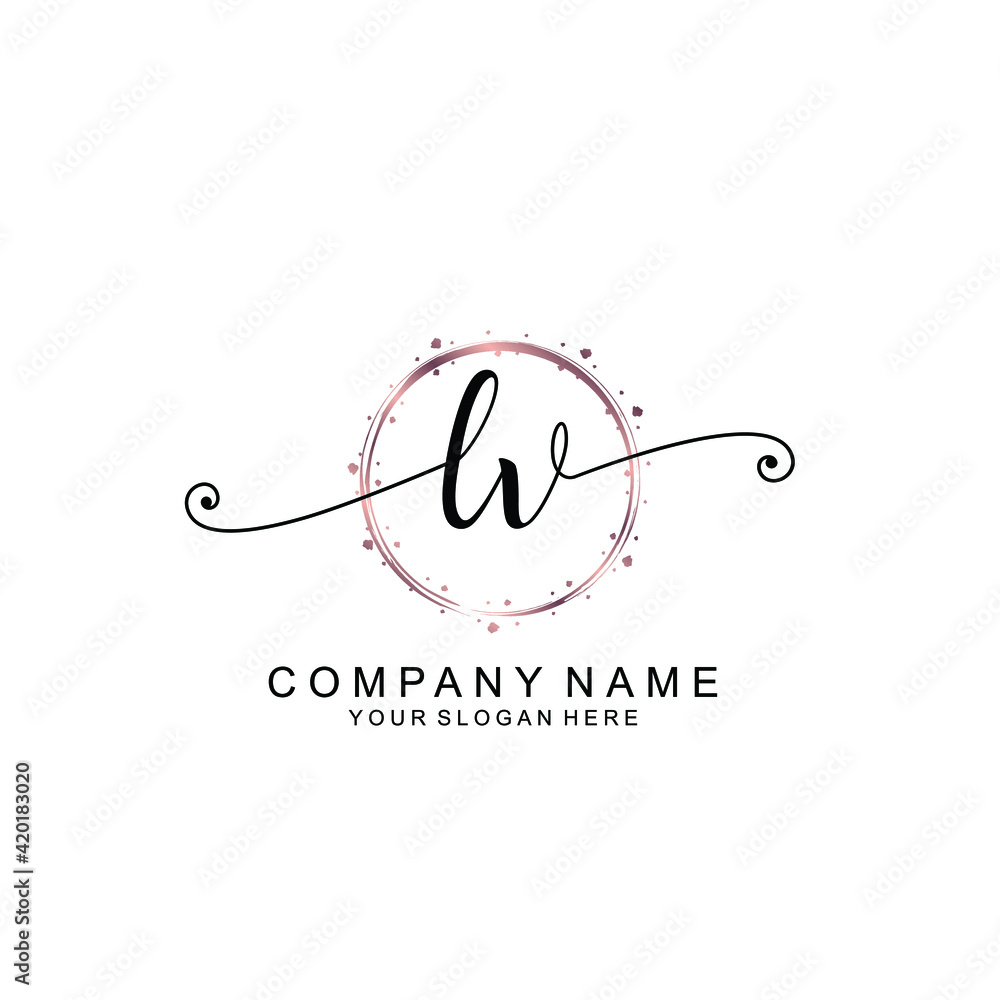 , beautiful Initial handwriting logo template , beautiful Initial handwriting logo template