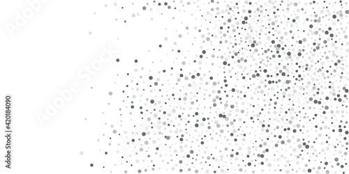 Silver shine of confetti on a white background. Illustration of a drop of shiny particles. Decorative element. Element of design. Vector illustration, EPS 10.