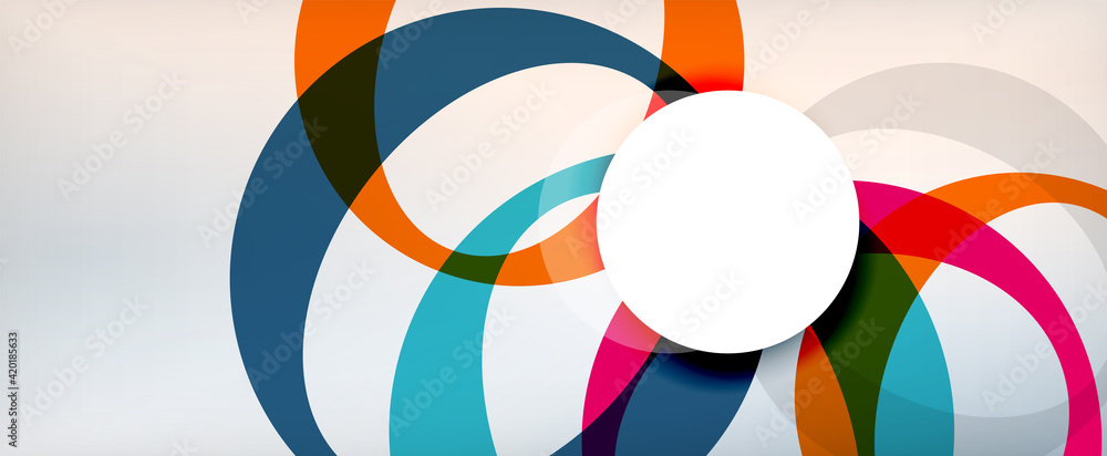 Ring geometric shapes, o letter repetition wallpaper. Abstract background for business or technology presentations, internet posters or web brochure covers Ring geometric shapes, o letter repetition wallpaper. Abstract background for business or technology presentations, internet posters or web brochure covers