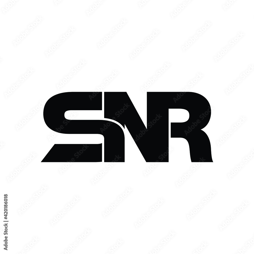 SNR letter monogram logo design vector SNR letter monogram logo design vector