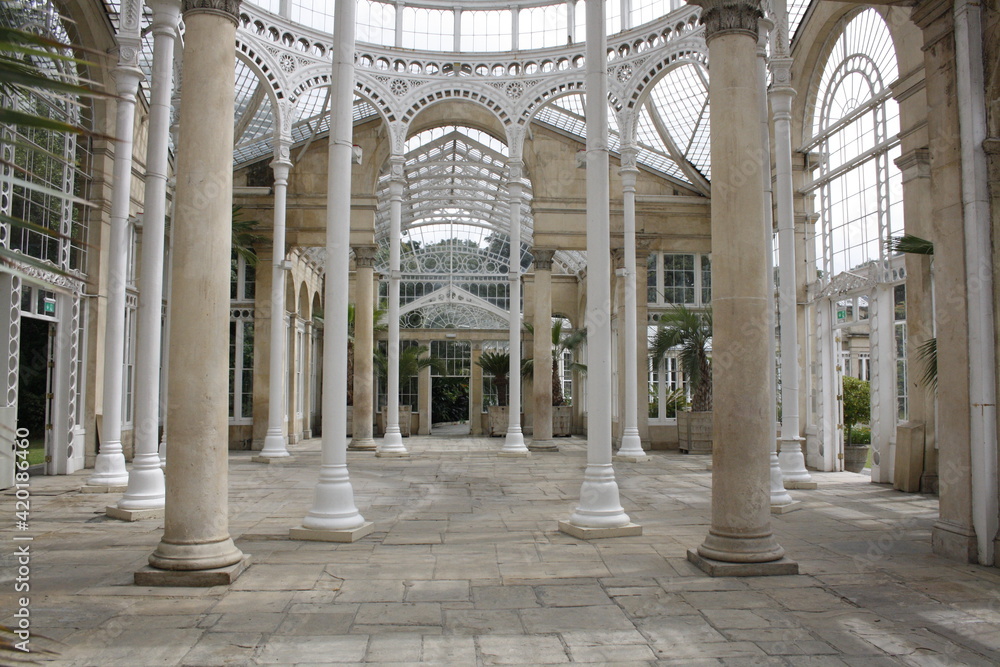 the inside of a conservatory