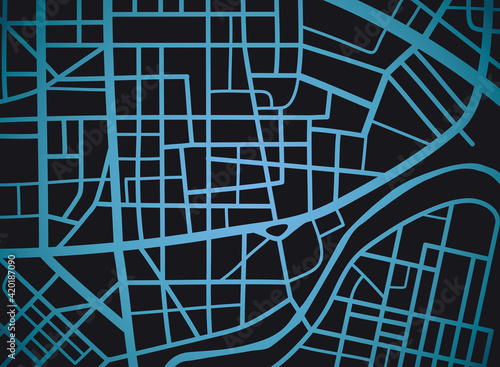 Aerial view of urban area pattern, city map vector, neighbourhood buildings architectural design illustration