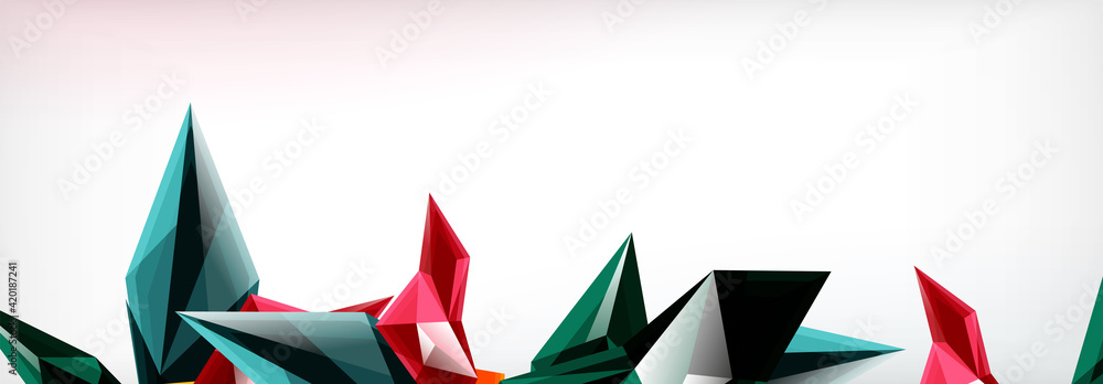 Vector 3d triangles and pyramids abstract background for business or technology presentations, internet posters or web brochure covers Vector 3d triangles and pyramids abstract background for business or technology presentations, internet posters or web brochure covers