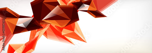 Vector 3d triangles and pyramids abstract background for business or technology presentations, internet posters or web brochure covers