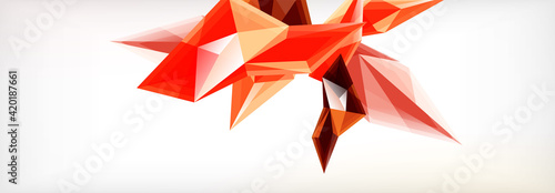 Vector 3d triangles and pyramids abstract background for business or technology presentations, internet posters or web brochure covers