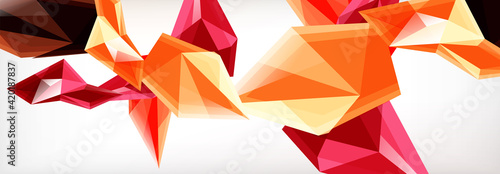 Vector 3d triangles and pyramids abstract background for business or technology presentations, internet posters or web brochure covers