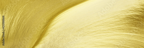 3D rendered abstract gold background.