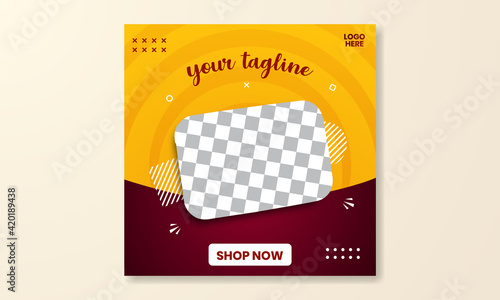 Social Media and web banner. Abstract background social media post template. Abstract shapes vector background design 02