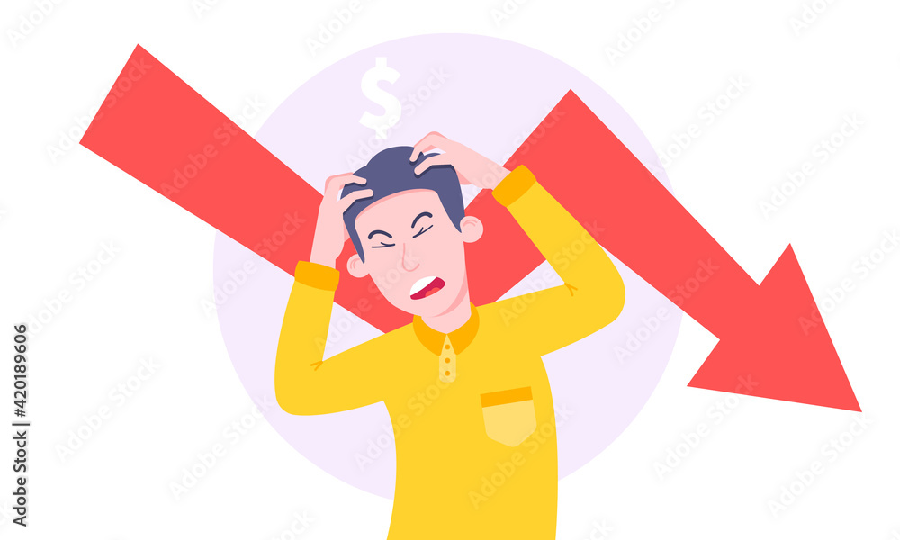 Young adult man worried about money debt troubles. Young adult man worried about money debt troubles.