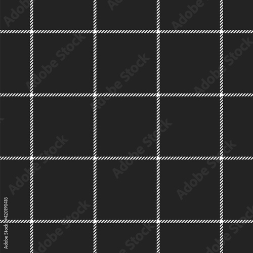 Cool seamless basic white line plaid pattern vector, seamless  basic white line tartan pattern