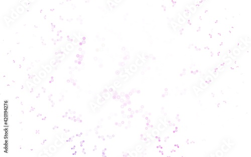 Light Purple, Pink vector backdrop with dots. © smaria2015