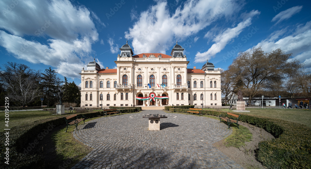 Town hall in Kisujszallas, Hungary