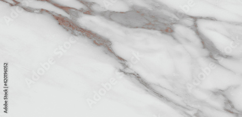 White statuario marble with brown-gray veins, white tiles marble, glossy statuarietto slab marble stone texture for digital wall and floor tiles, detailed structure of marble in natural patterned. © Tomas Paas