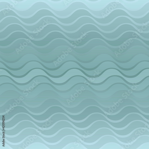 Seamless pattern with waves, blue. Seamless pattern with wavy motifs in retro style.