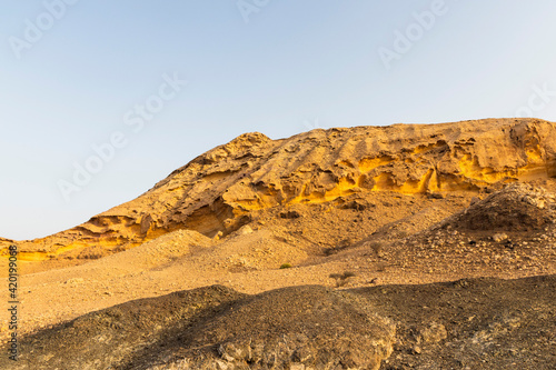 93 million years old rocks formations known as Jebels in Buhais area of Sharjah emirate  UAE