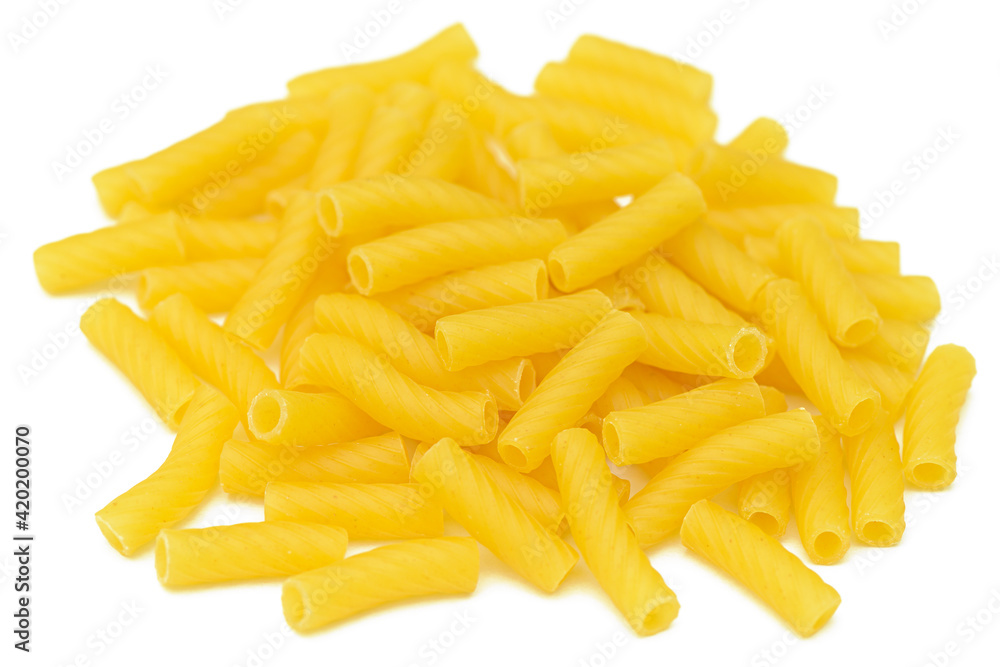 bunch of pasta on a white background bunch of pasta on a white background