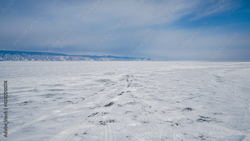 Baikal Lake Landscape in Winter
