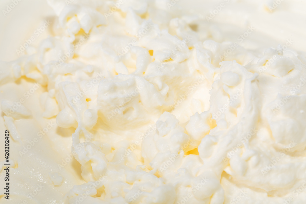 White texture of whipped cream or cheesecake. White texture of whipped cream or cheesecake.
