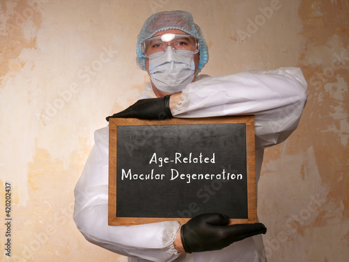 Canvas-taulu Medical concept meaning Age-Related Macular Degeneration Macular Degeneration with inscription on the page