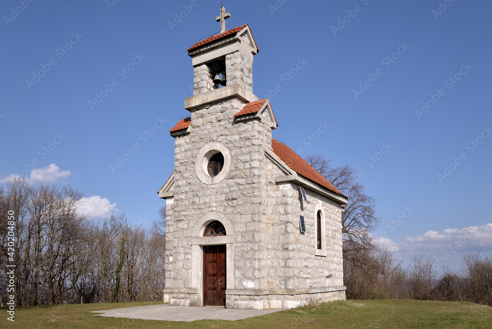THE CHURCH OF SAINT MARTIN ON THE MARTINSCAK HILL NEAR KARLOVAC IN CROATIA