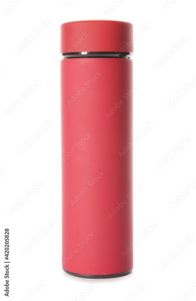 Modern thermos on white background Modern thermos on white background