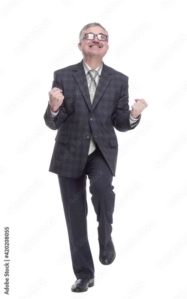 very happy, attractive man . isolated on a white background very happy, attractive man . isolated on a white background