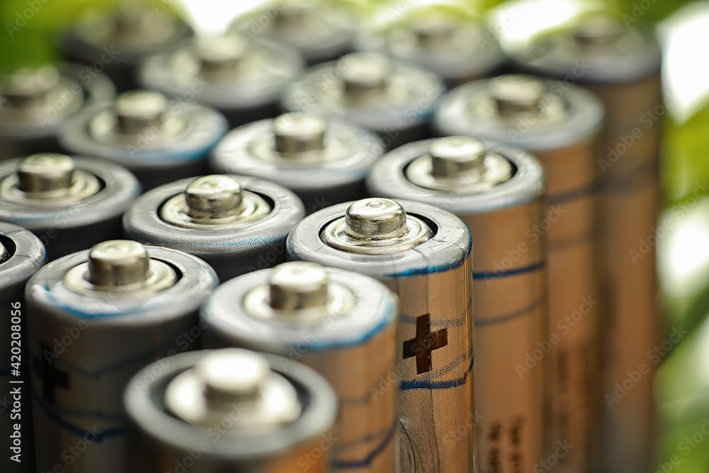 Batteries of different sizes. Caring for the environment. Disposal of used batteries. Zero waste. Batteries of different sizes. Caring for the environment. Disposal of used batteries. Zero waste.