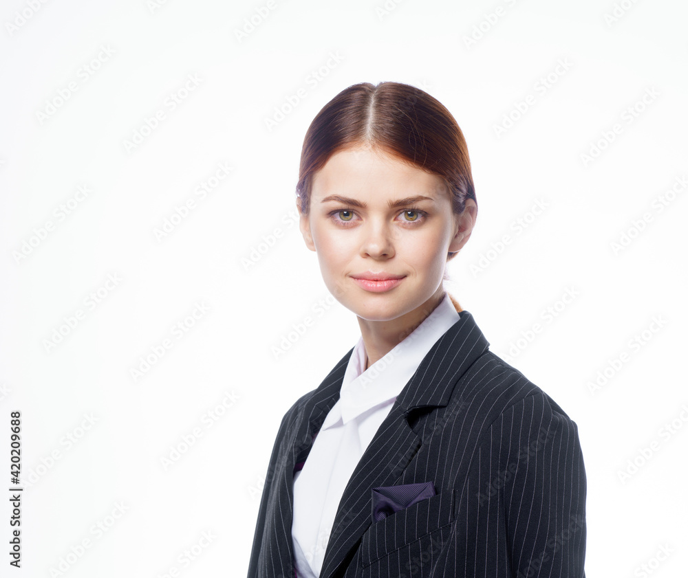 woman in suit official cropped view office light background woman in suit official cropped view office light background